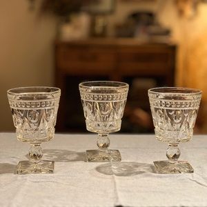Indiana Colony Vintage Glass Goblet (S/3)